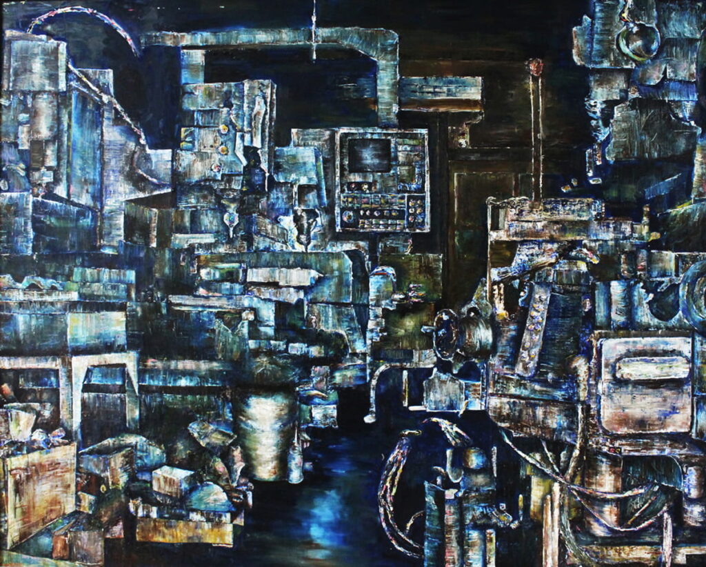 『工場』　第51回大阪私学美術展　大阪府教育委員会賞　受賞