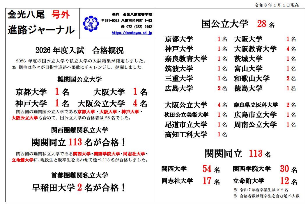 39期生進路ジャーナル